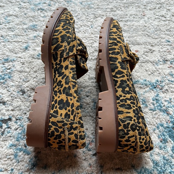 New Lucky Brand Tamio Loafer — Cheetah/Leopard Print Inca Gold Bow Size 9 - Picture 7 of 7